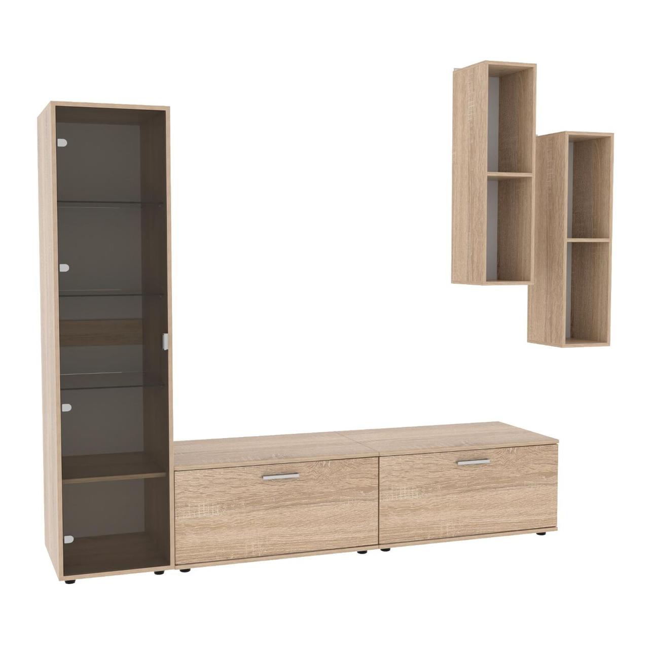 Стінка у вітальню Hugo-2, Антрацит, 2060х520х1700, фото 1