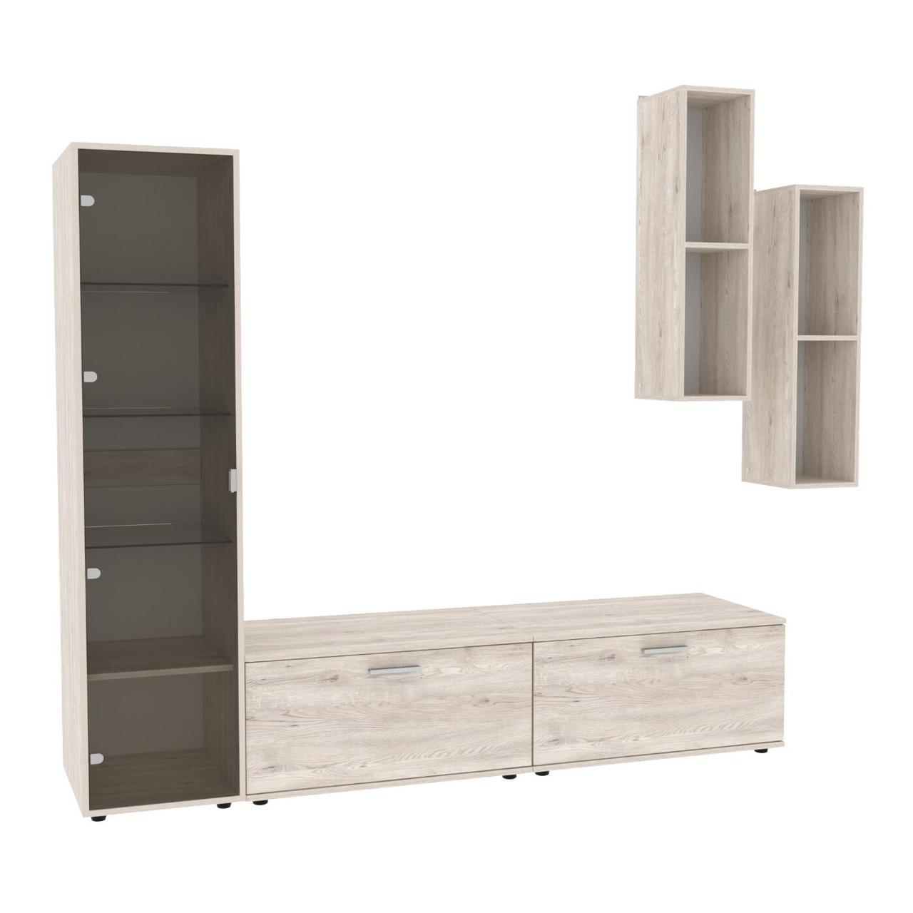 Стінка у вітальню Hugo-2, Антрацит, 2060х520х1700, фото 1