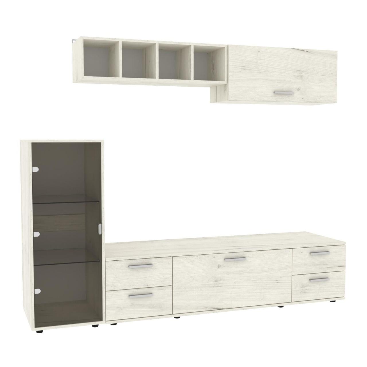 Стінка у вітальню Hugo-3, Антрацит, 2060х520х1700, фото 1