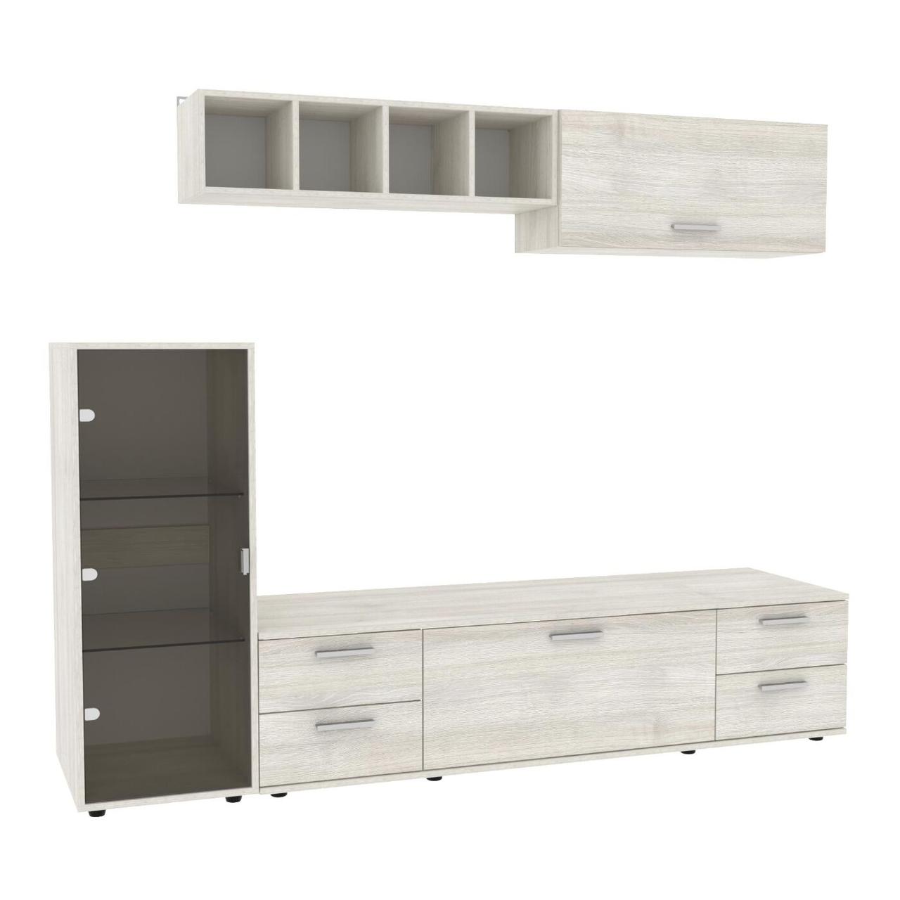 Стінка у вітальню Hugo-3, Антрацит, 2060х520х1700, фото 1