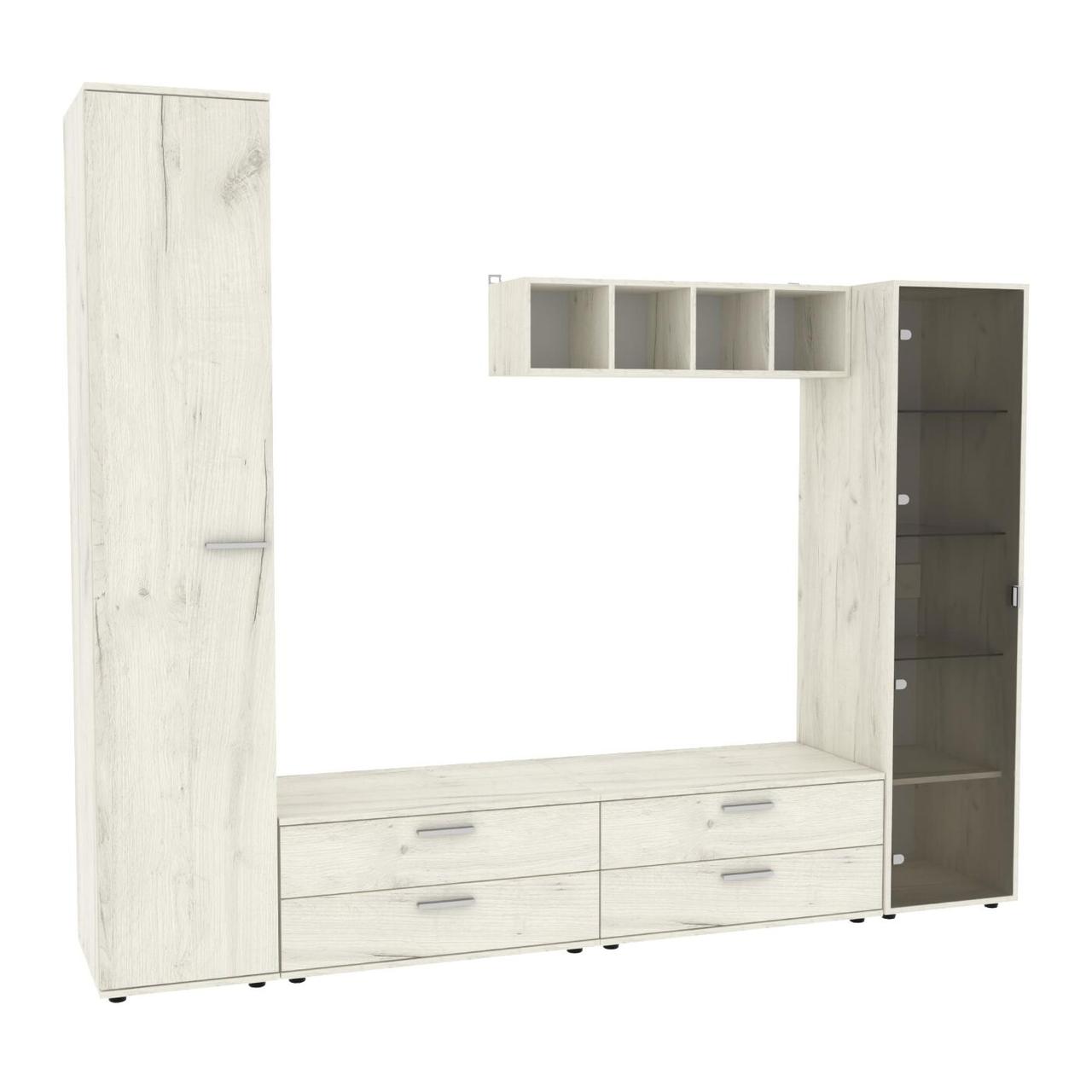 Стінка у вітальню Hugo-4, Антрацит, 2480х520х2120, фото 1