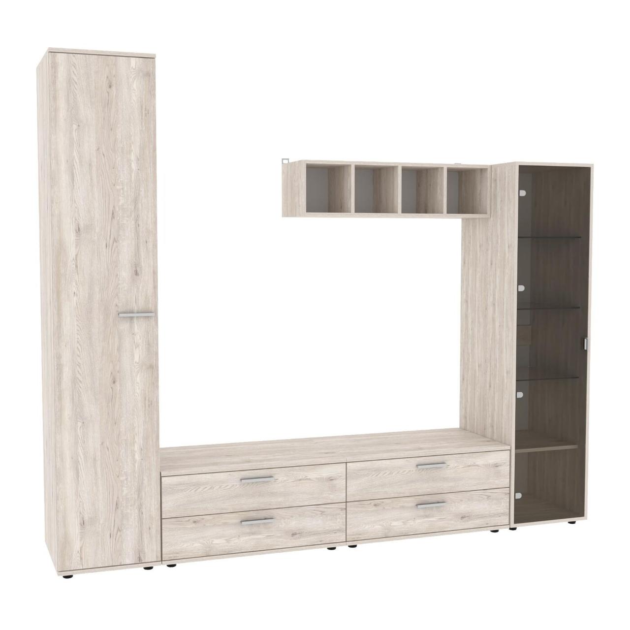 Стінка у вітальню Hugo-4, Антрацит, 2480х520х2120, фото 1