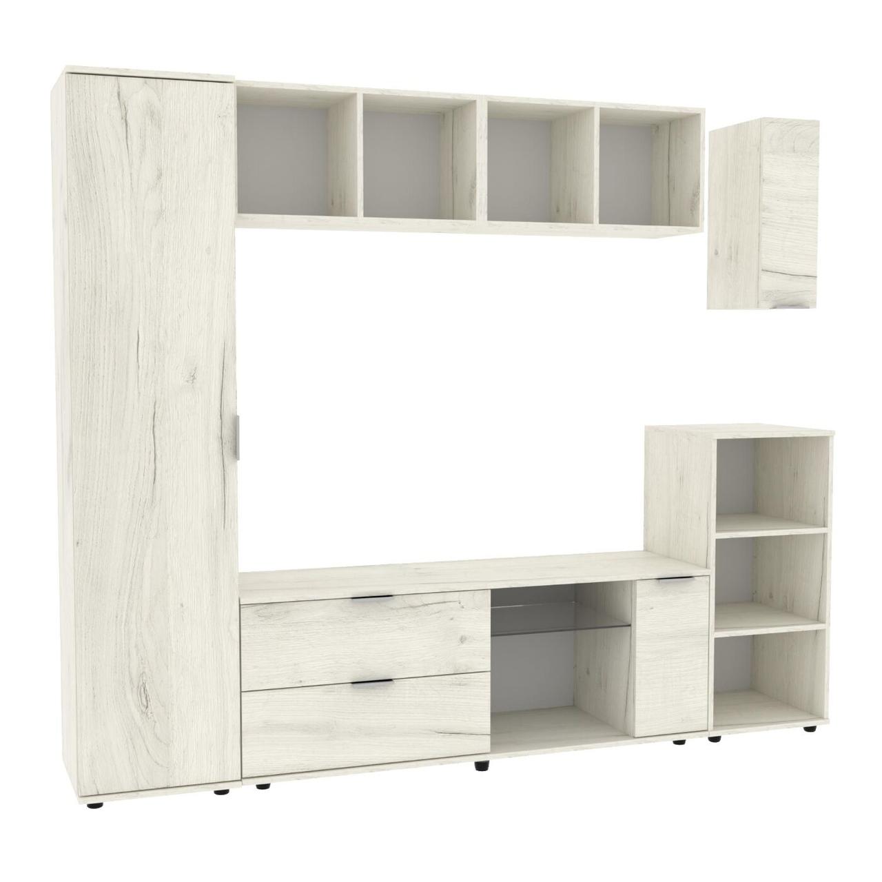 Стінка у вітальню Ketrin-1, Антрацит, 2240х425х1880, фото 1