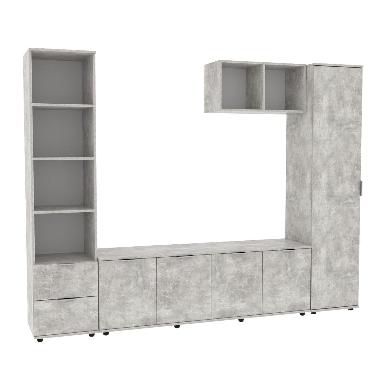 Стінка у вітальню Ketrin-2, Антрацит, 2440х425х1880, фото 1