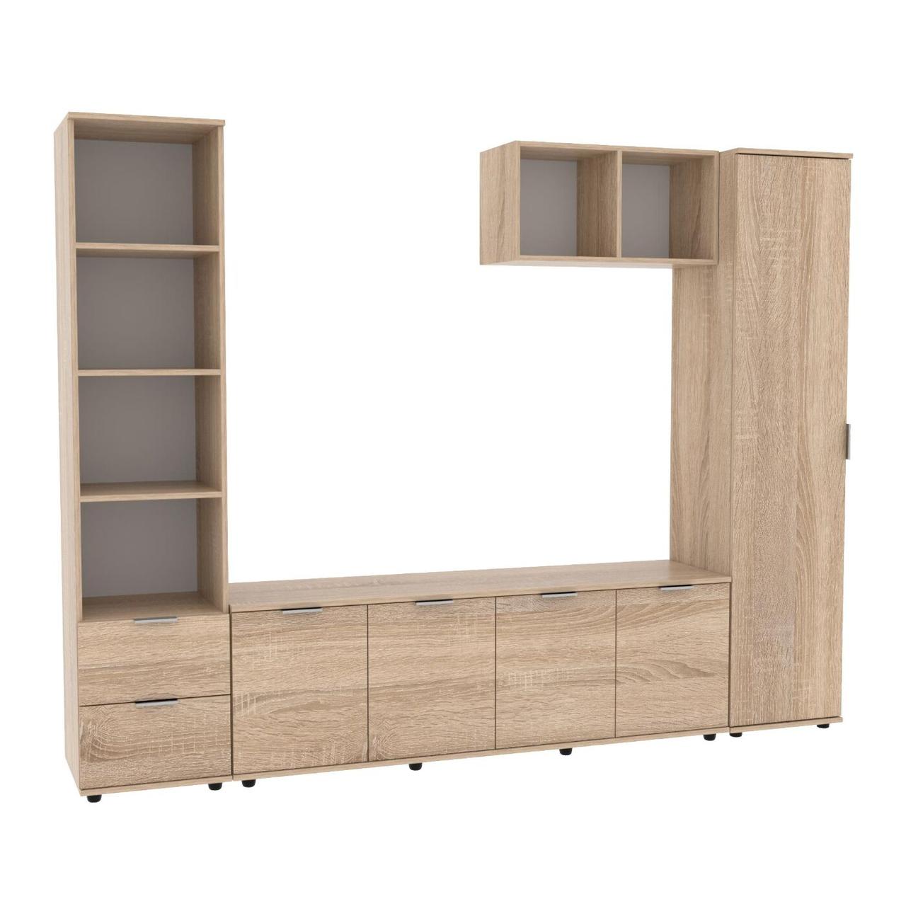 Стінка у вітальню Ketrin-2, Антрацит, 2440х425х1880, фото 1