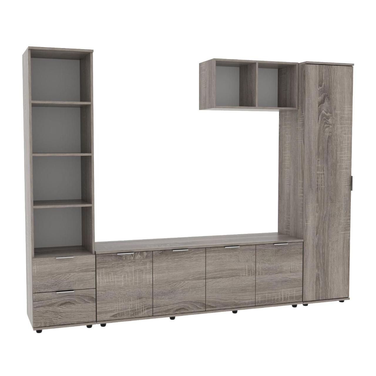 Стінка у вітальню Ketrin-2, Антрацит, 2440х425х1880, фото 1