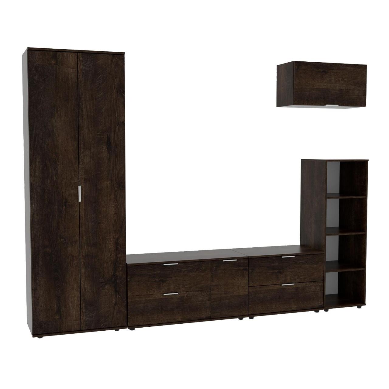 Стінка у вітальню Ketrin-3, Антрацит, 2820х425х2100, фото 1