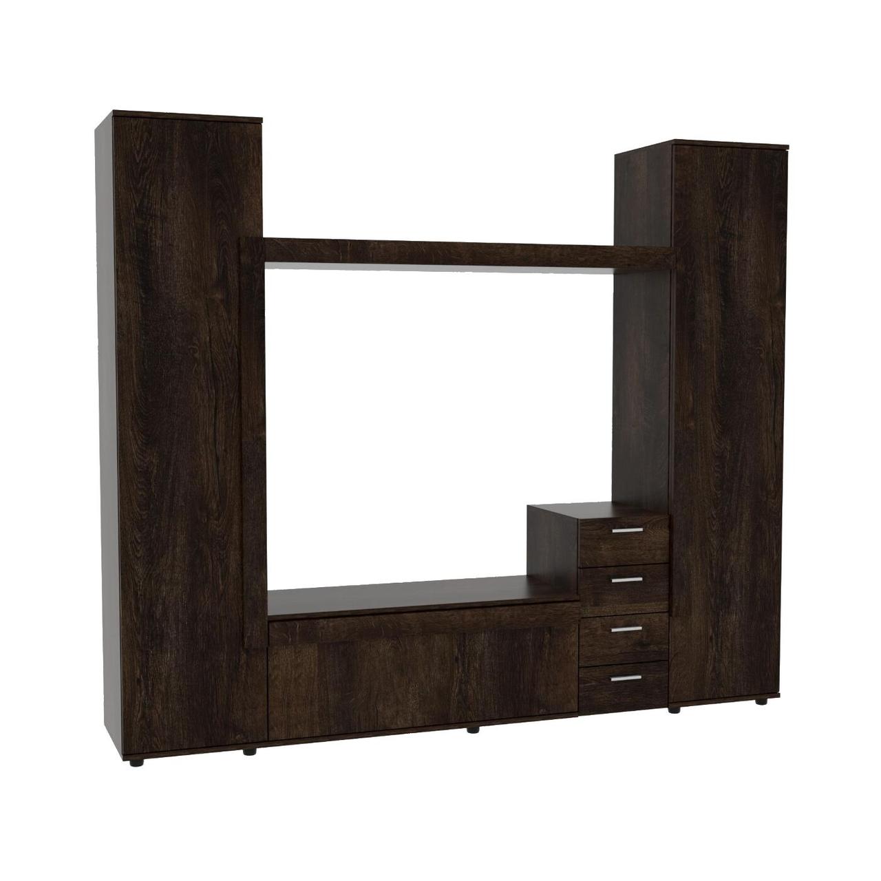 Стінка у вітальню під ТВ Ехо-2, Антрацит, 2160х420х1850, фото 1