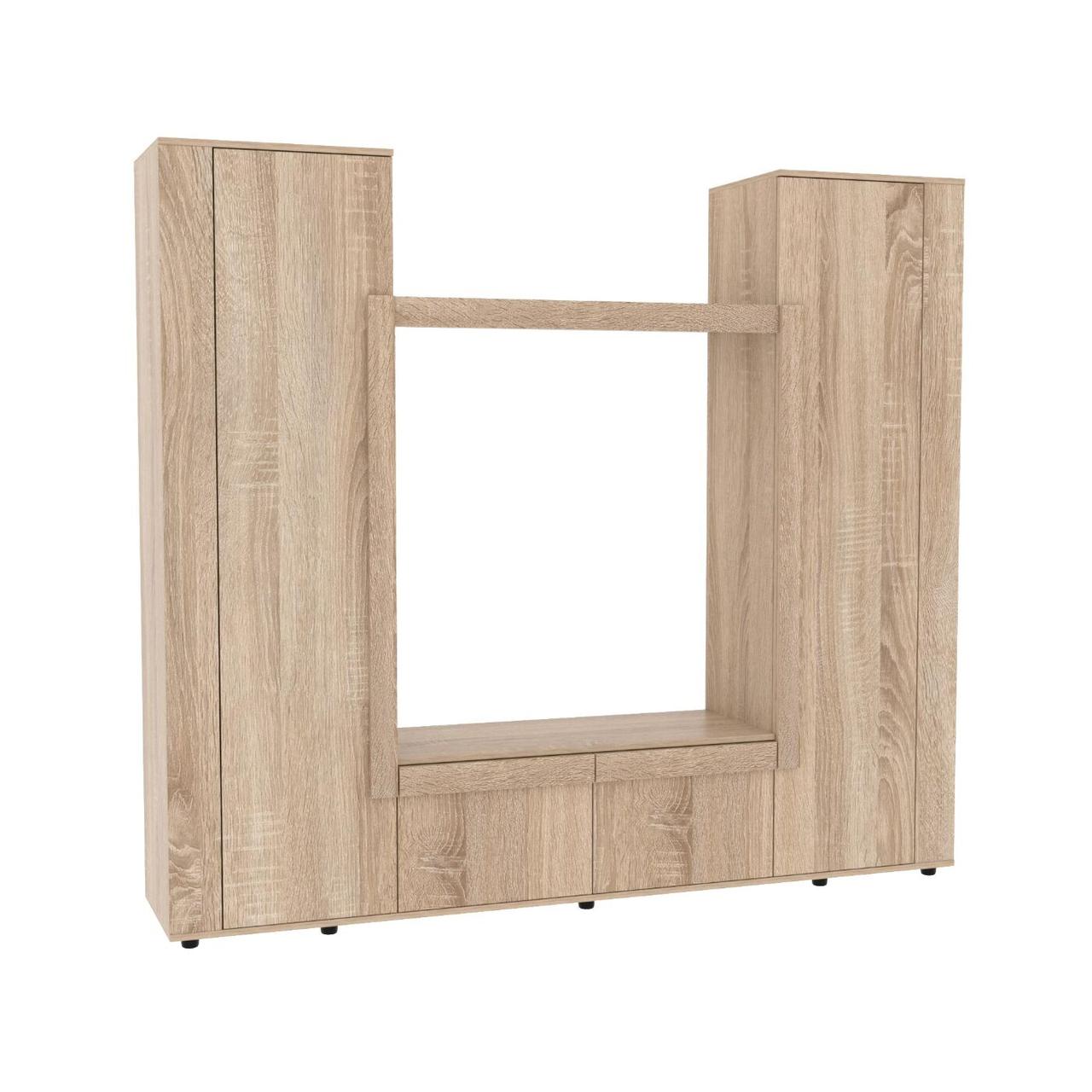 Стінка у вітальню під ТВ Ехо-4, Антрацит, 2080х420х1850, фото 1