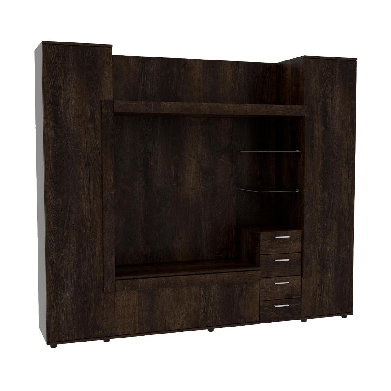 Стінка у вітальню під ТВ Exo-1, Антрацит, 2160х420х1850, фото 1