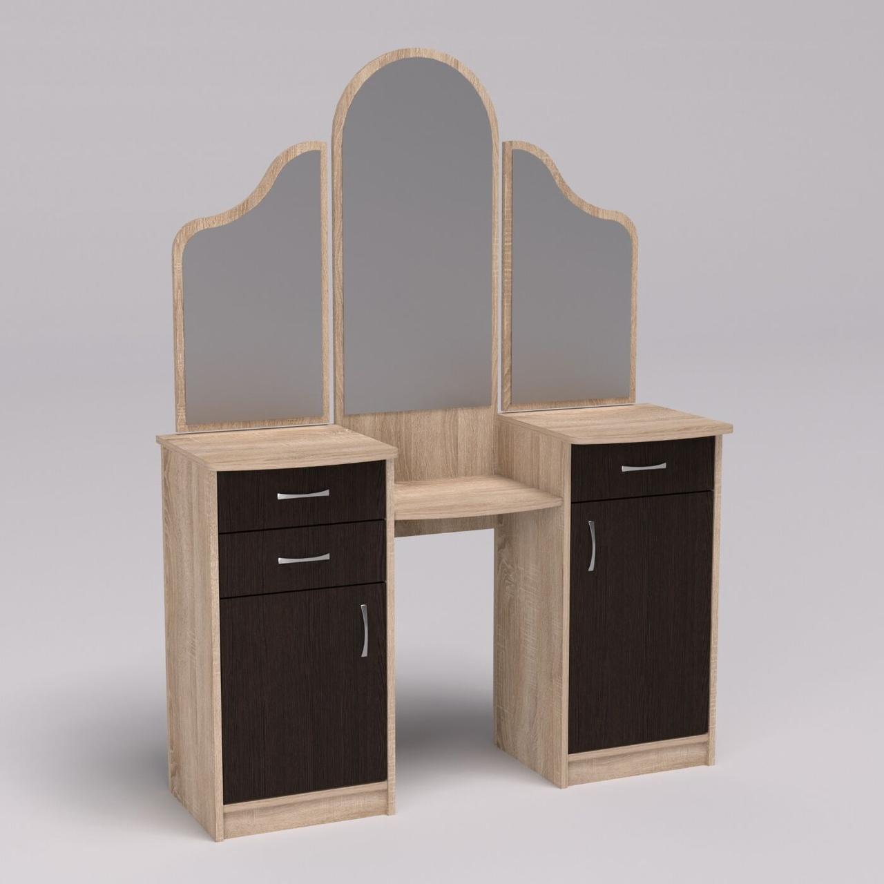 Стіл туалетний Трюмо Діана, Антрацит, 1200/420/1630, фото 1