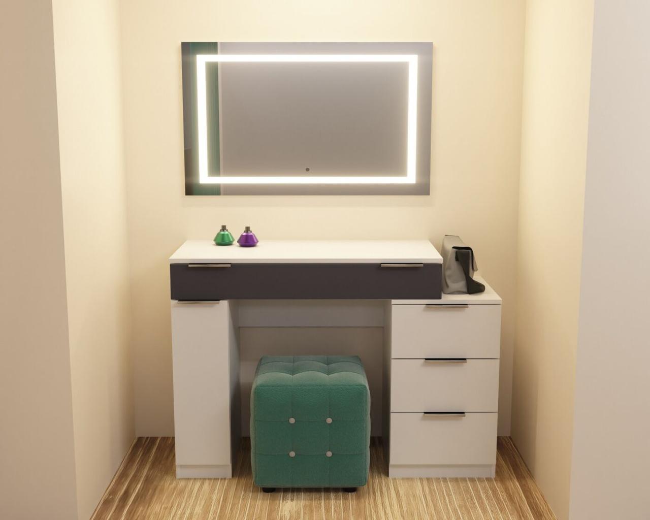 Стіл туалетний Трюмо Крістал, Антрацит, 1200/452/847, фото 1