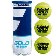 М'яч для великого тенісу 3шт Babolat Gold all court