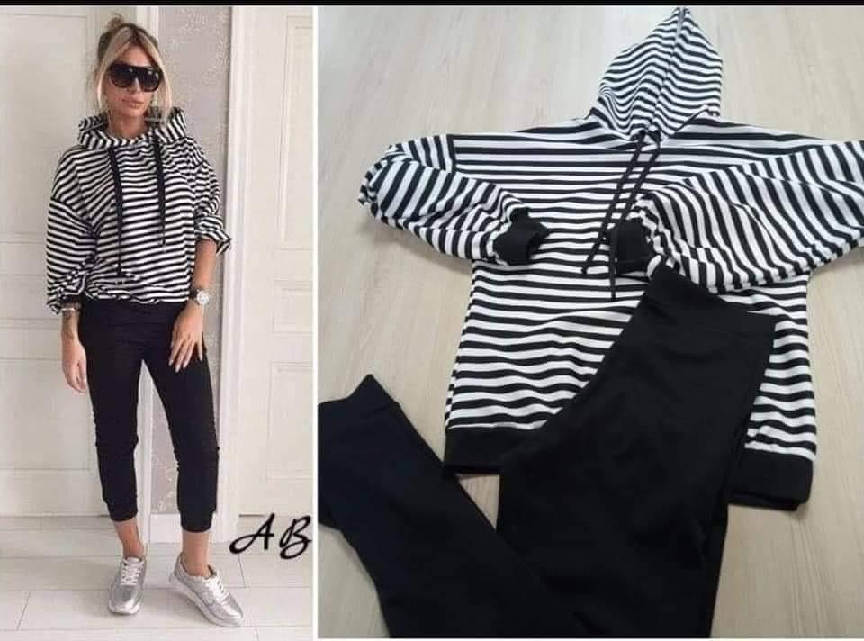 Костюм верх + штани (двійка) принтовий чорний  64 ромір, фото 1