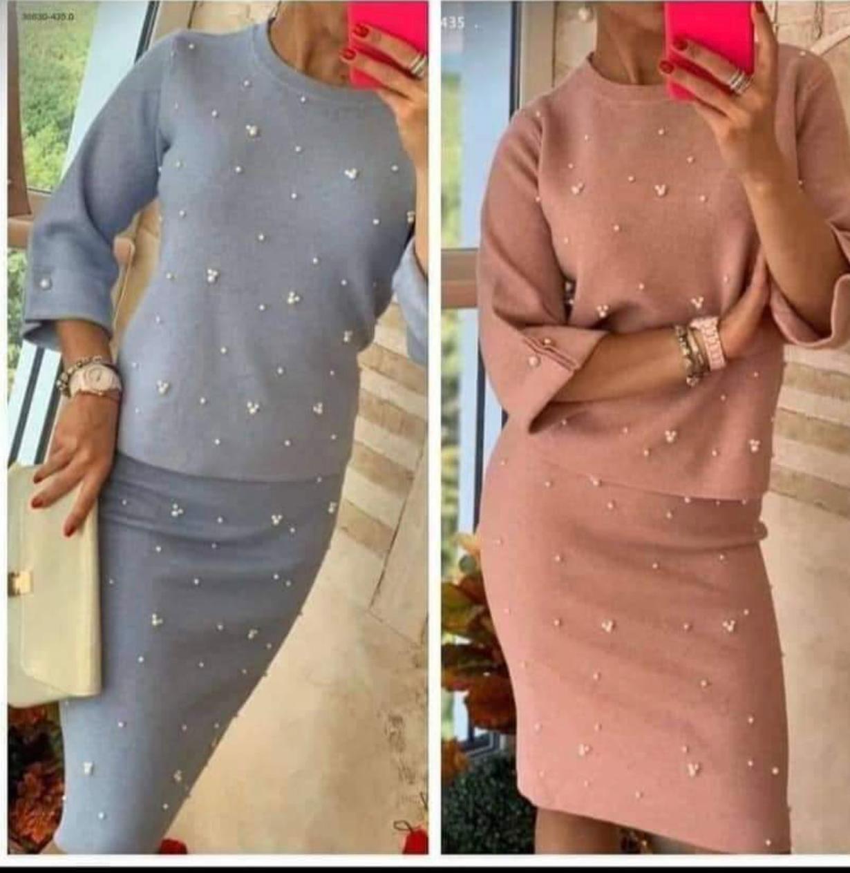 Костюм верх + спідниця (двійка) синій темний 60 ромір, фото 1