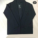 Піджак | Кардиган креп-дайвінг Чорний 42 ромір, фото 3