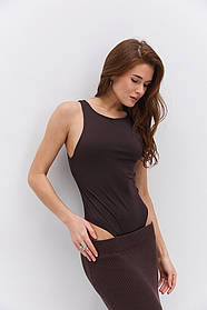 Женское боди из микро ткани без рукавов