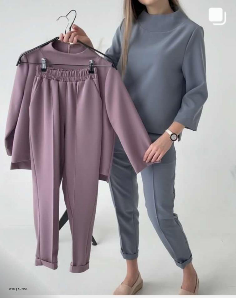 Костюм верх + штани (двійка) Костюмка сірий середній 48 ромір, фото 1