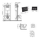Готове рішення Qtap для ванної кімнати: підвісний унітаз Jay Ultra Quiet 520x360x320 + комплект інсталяції Nest 4 в 1 (кругла, фото 2