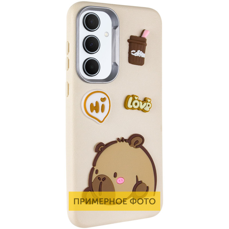 Чохол 3D TPU Leather Toys для Xiaomi Redmi 14C / Poco C75 | з персонажем Capybara / Sand, фото 1