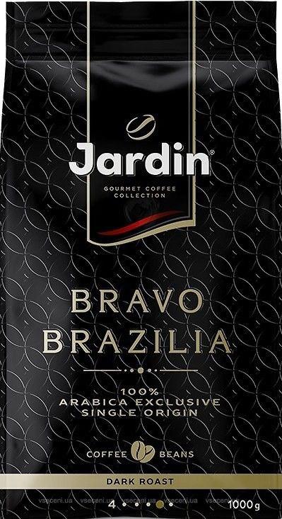 Кава в зернах Jardin Bravo Brazilia 1000г смачна 100% арабіка преміум з Бразилії