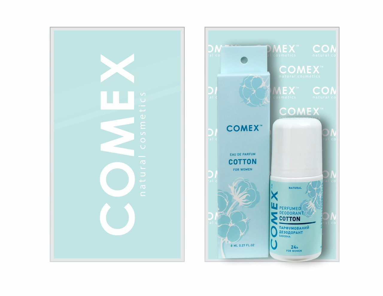 8.15 Подарунковий набір для тіла натуральний "Котон" (парфуми, дезодорант) ТМ Comex
