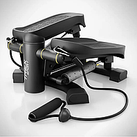 Похилий степер Trex Sport 2 в 1 кардіо тренажер з лічильником кроків та дисплеєм, тренажер крокомір для дому з тросами