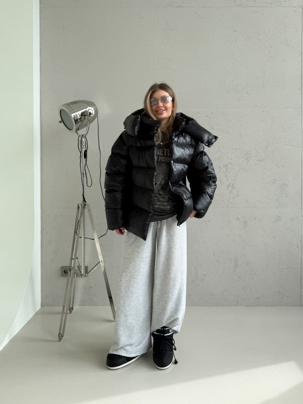 Стильна  зимова утеплена куртка на біопуху ''Саміра'', фото 1