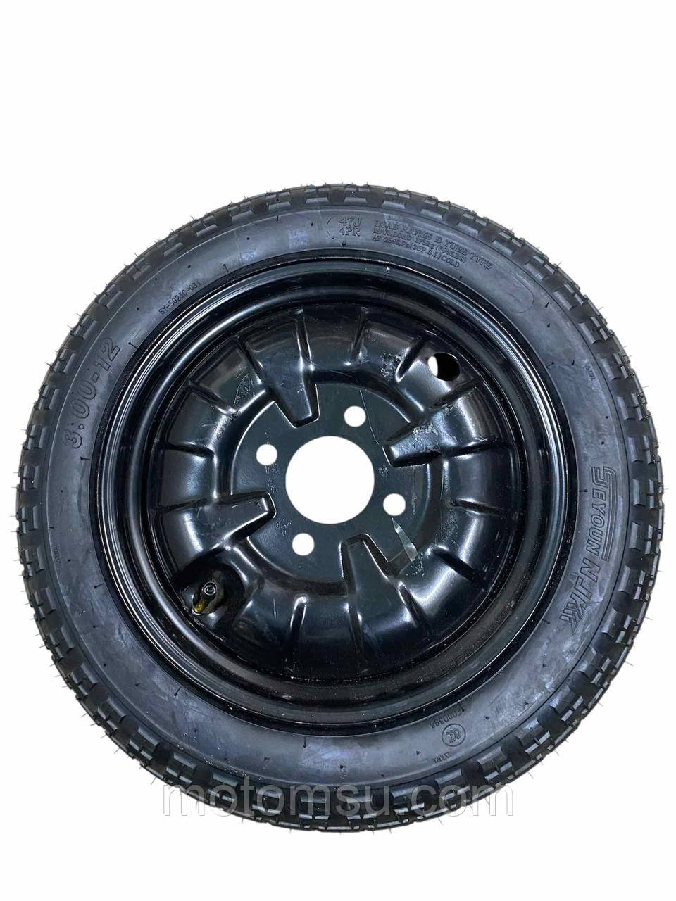 Колесо в складі на електровелосипед 3.00-12, фото 1