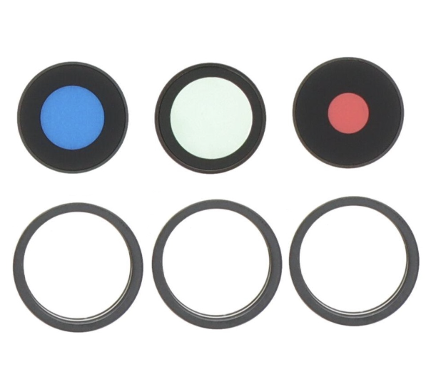 Скло камери для iPhone 15 Pro Max чорне, Black Titanium + кільце, комплект 3 шт.