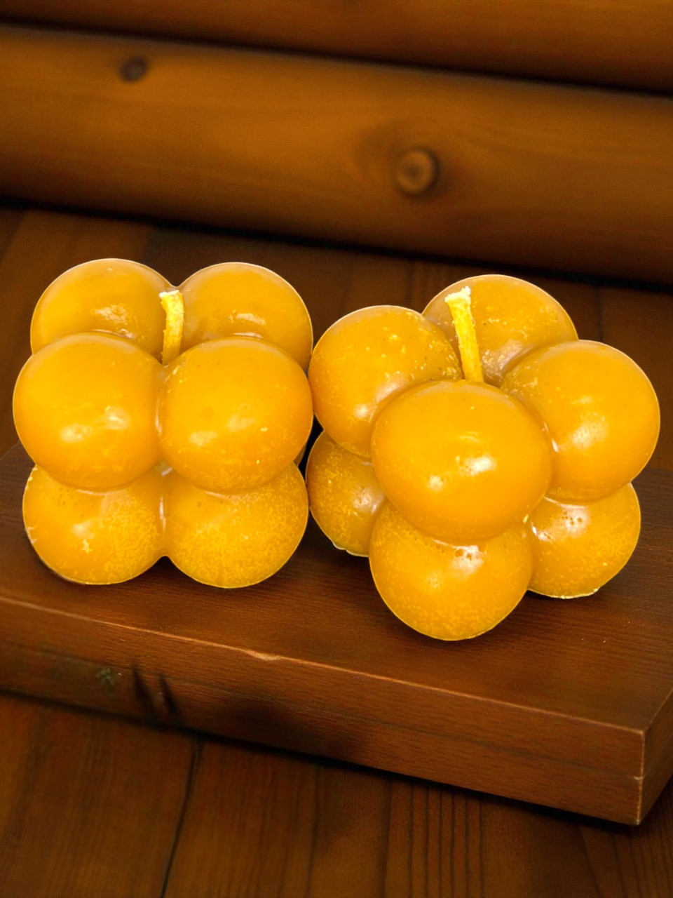 Натуральні воскові свічки, 2 шт - доповнення до подарунку, фото 1