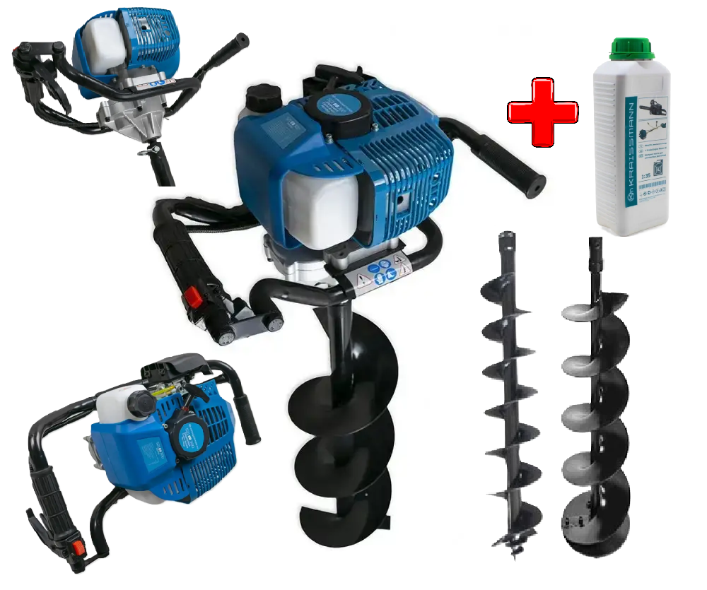 МОТОБУР (БЕНЗОБУР) KRAISSMANN 521 EB 300 (В КОМПЛЕКТЕ ДВА ШНЕКА: 100*800мм. та 250*800 ММ), фото 1