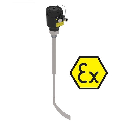 Вибухозахищений ротаційний датчик сигналізатор рівня горизонтальний, вал L1500mm, 1 1/2" BSP, Алюміній, 220 VAC, корпус алюміній, фото 1