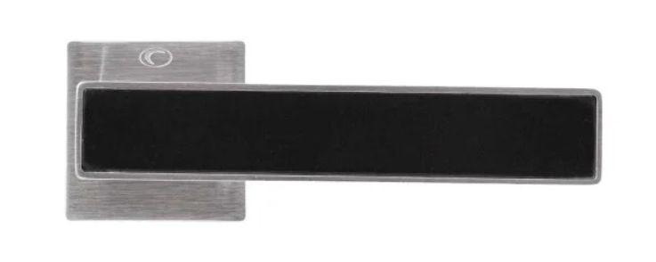 Ручка дверна CONVEX 2185 матовий хром/матовий чорний (Греція)