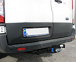 Фаркоп - Ford Transit Мікроавтобус (2014--) 1 кол. з підніжкою, з'ємний литий на 2 болтах на пластині