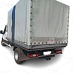 Фаркоп - Ford Transit Бортовий (2020--) тентований здвоєна кабіна, з'ємний литий на пластині на двох болтах