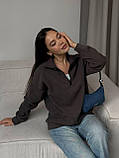 Флісова кофта з змійкою на комірі 42-48, фото 6