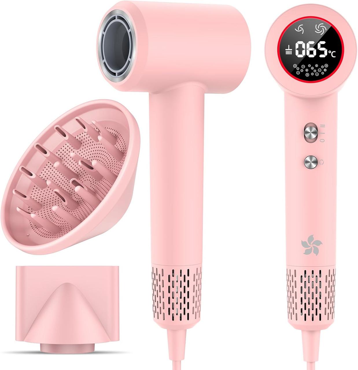 Фен із дифузором, 400 мільйонів професійних плазмових фенів, 110 000 об./хв високошвидкісний безщітковий іонний фен із двигуном, фото 1