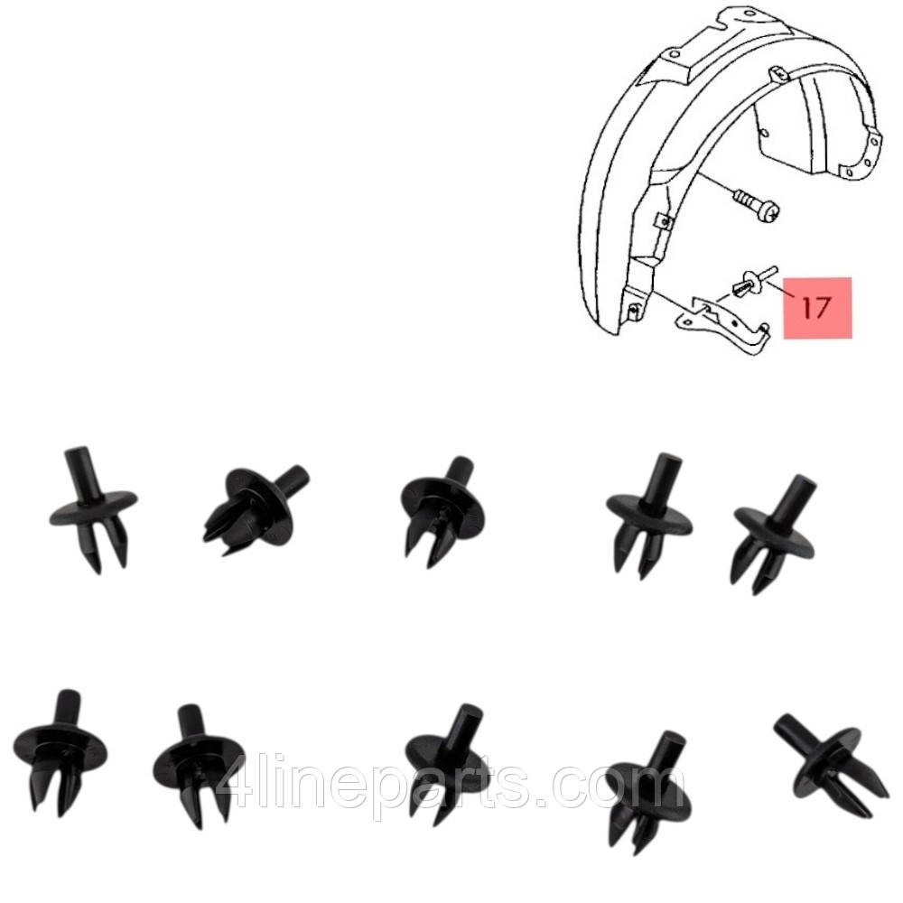 Кліпса кріплення підкрилка Lanos Daewoo 1104882 94530507 N0385491, фото 1