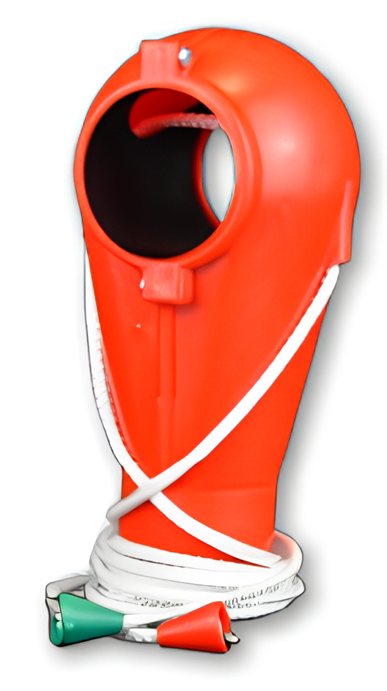 Вихідний патрубок з заслінкою червоний для труб 75 мм, фото 1