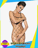 UPT Комбинезон в крупную Best Mix сетку Obsessive черный для эротических игр с открытым доступом сексуа UPT66-