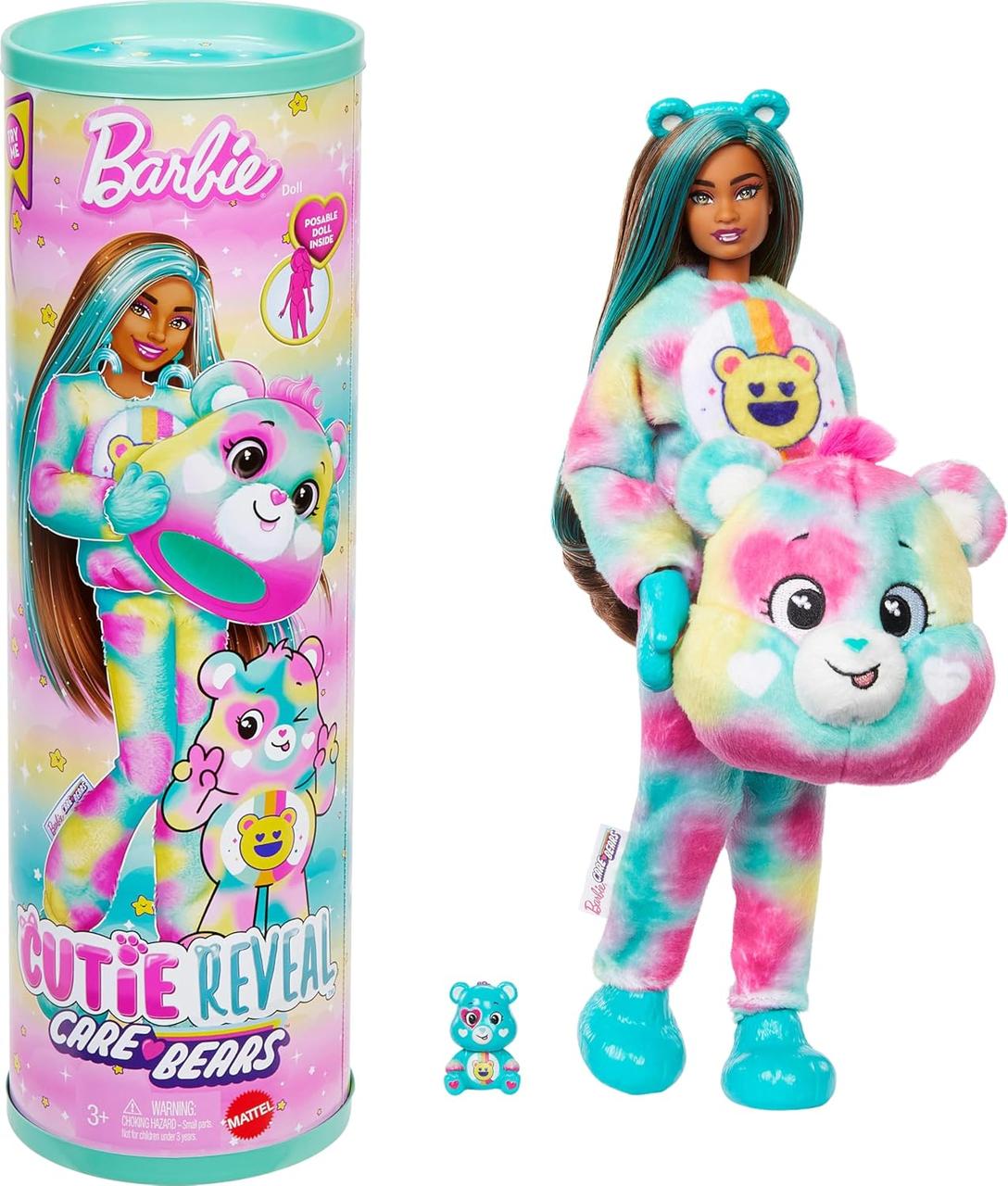 Лялька Барбі Дбайливі Ведмедики Нова хвиля Ведмедикозитив Barbie Cutie Reveal Care Bears JFV62