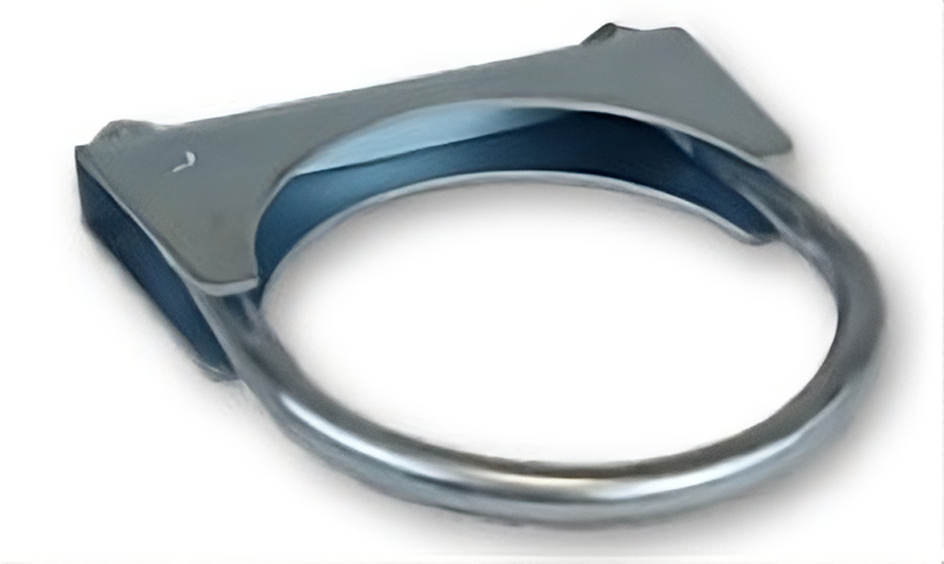 Оцинкований дуговий хомут 138 мм для труб 127 мм, фото 1