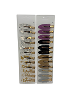 Зажим для волосся прозорі та з блискітками 5.5 см.