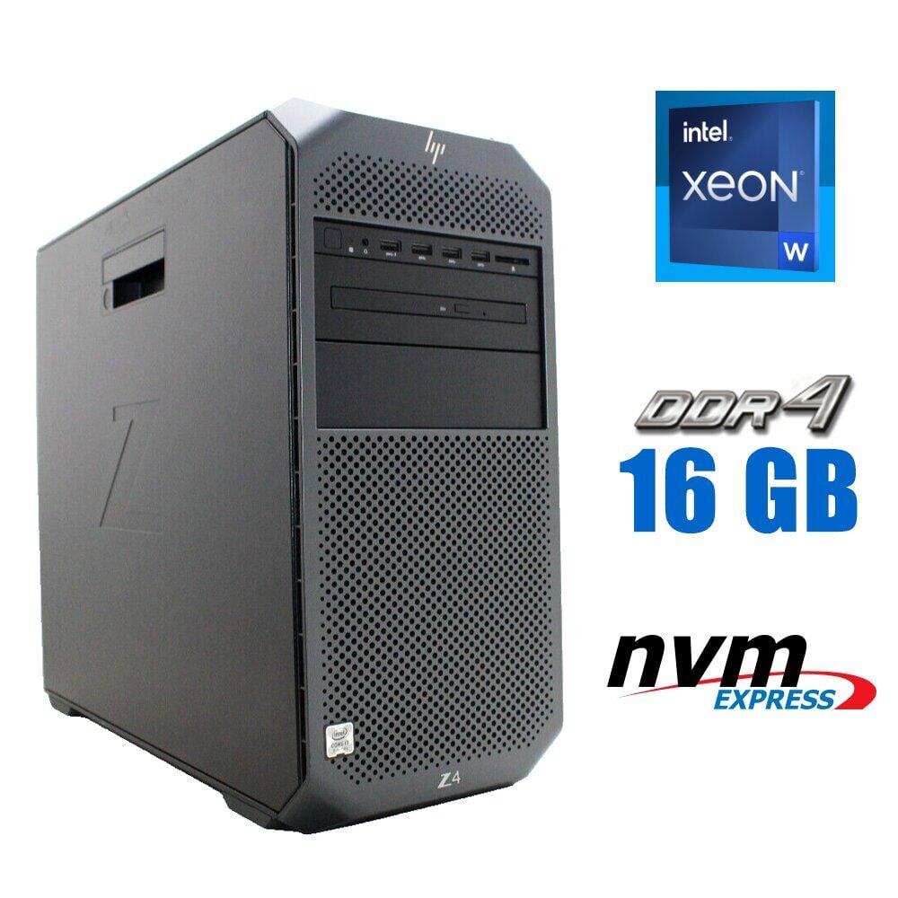 Робоча станція HP Z4 G4 Workstation Tower / Intel Xeon W-2123 (4 (8) ядра по 3.6 - 3.9 GHz) / 16 GB DDR4 / 256 GB SSD M.2 / no