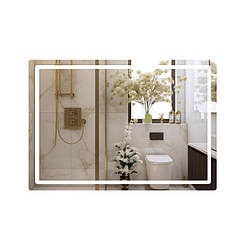 Дзеркало Qtap Mideya 1000х700 з LED-підсвічуванням Touch, з антизапотіванням, димером QT2078NCF10070W