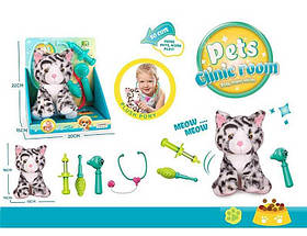 Котик DR 5099 (48/2) м’яка іграшка, медичне приладдя, 4 аксесуари, в коробці