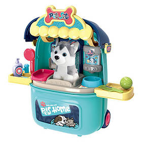 Валіза з улюбленцем 008-987-3 Грумінг салон 2-в-1 Валіза-трансформер на колесах М'яка іграшка Песик Аксесуари Від 3 років