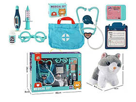 Набір лікаря 832-203 (24/2) собачка, аксесуари, сумка, окуляри, в коробці