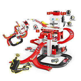 Парковка Six-Six Zero S-21 металопластикові машинки, гелікоптер звуки, підсвічування мікрофон, механічний ліфт, водяна пушка